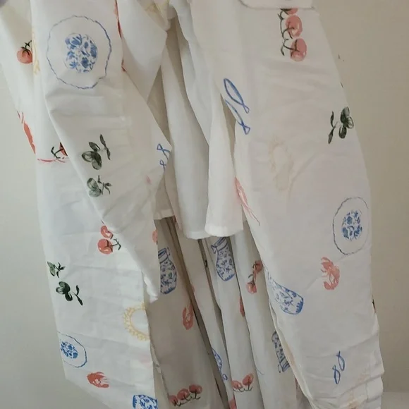 Abercrombie & Fitch Emerson Poplin Puff Sleeve Midi Dress Size XXST Novelty Prin - Picture 8 of 15